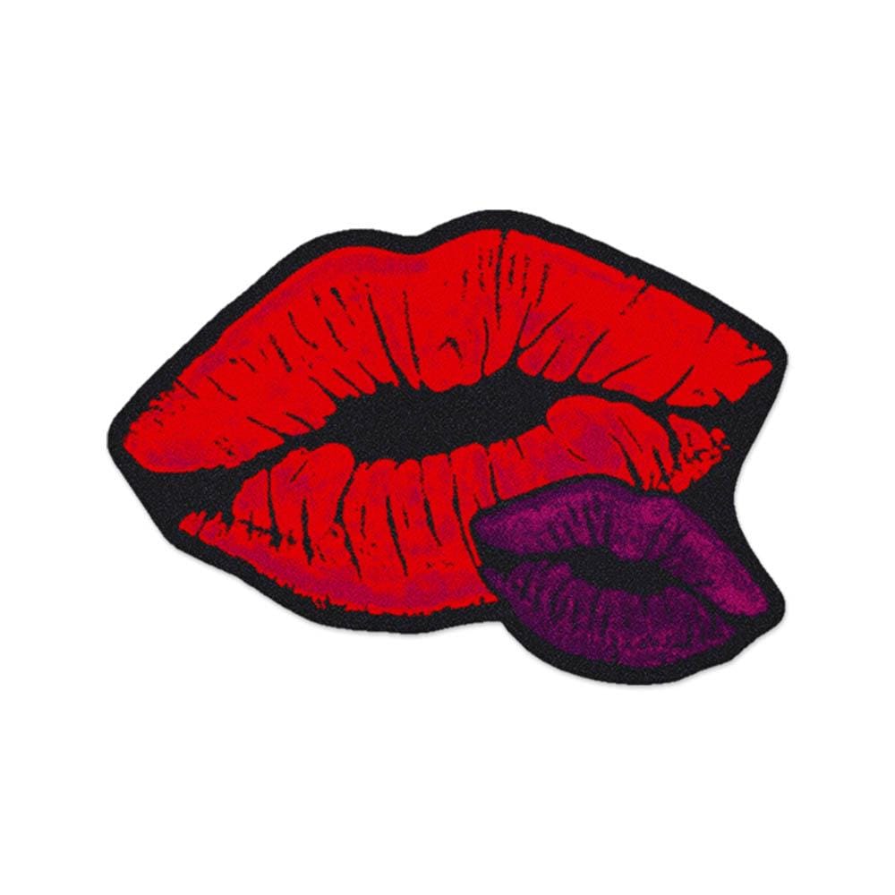 พรมเช็ดเท้าดักฝุ่น PRAW KISS ME 70X100 ซม. สีแดง