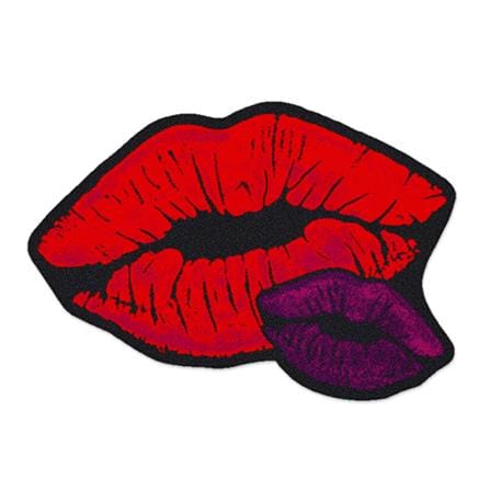 พรมเช็ดเท้าดักฝุ่น PRAW KISS ME 70X100 ซม. สีแดง_0
