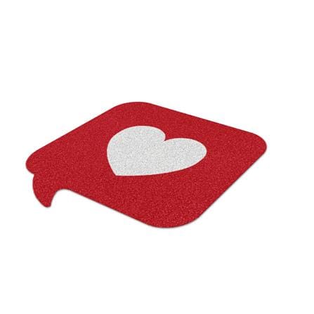 พรมเช็ดเท้าดักฝุ่น PRAW HEART CALLOUT-SH1 75X75 ซม. สีแดง_3