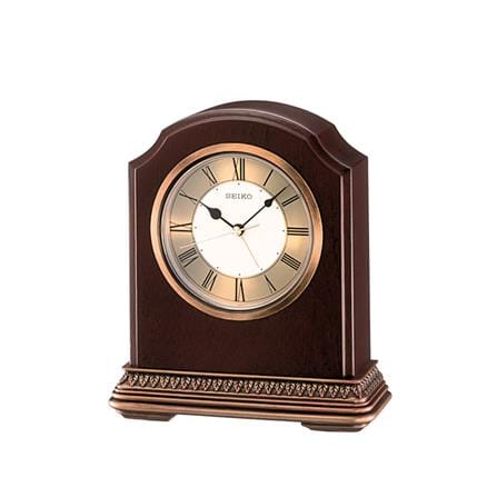 นาฬิกาตั้งโต๊ะ SEIKO CLOCKS QXE018B 6.4X5.5 นิ้ว สีน้ำตาล_0