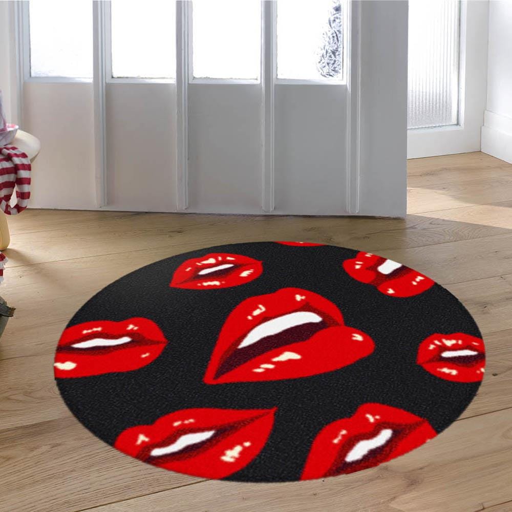 พรมเช็ดเท้าดักฝุ่น PRAW ROUND MAT 75X75 ซม. สีแดง