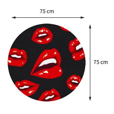 พรมเช็ดเท้าดักฝุ่น PRAW ROUND MAT 75X75 ซม. สีแดง_6