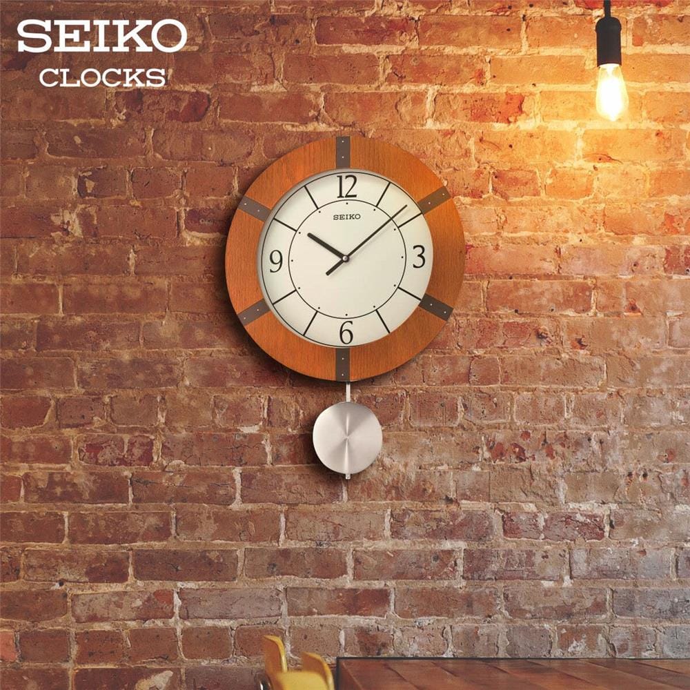 นาฬิกาแขวน SEIKO CLOCKS QXC241A 21.6X15.5 นิ้ว สีน้ำตาล
