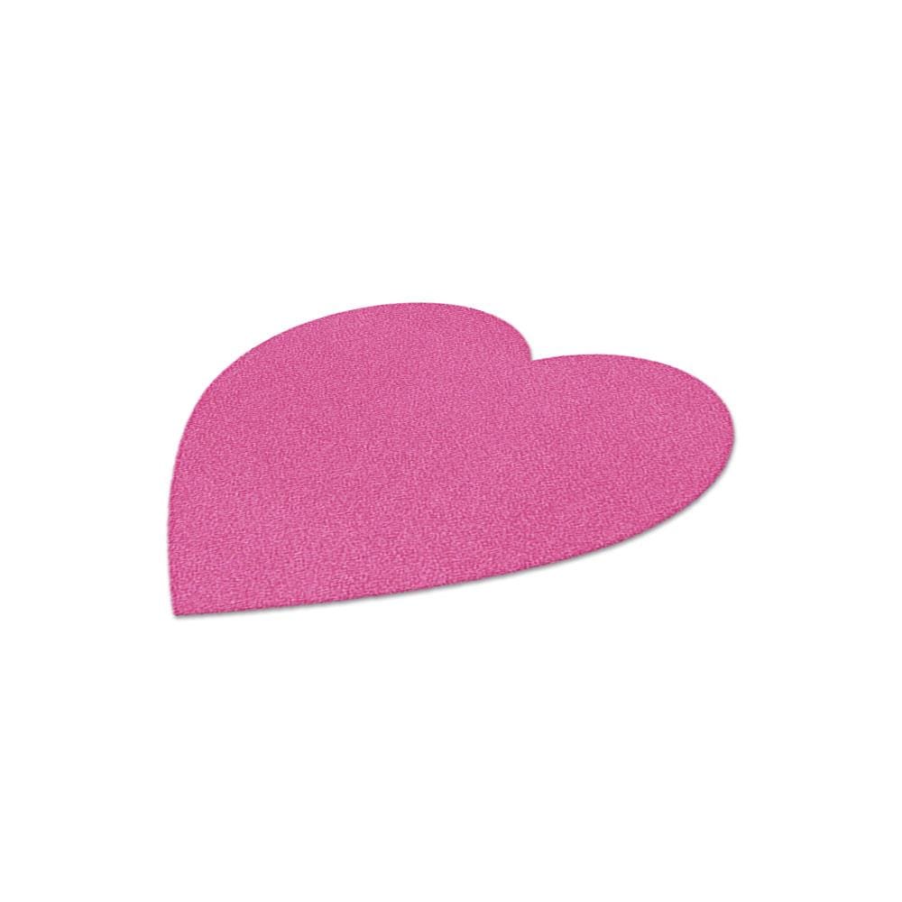 พรมเช็ดเท้าดักฝุ่น PRAW HEART-SH ROSE PINK 75X75 ซม. สีชมพู