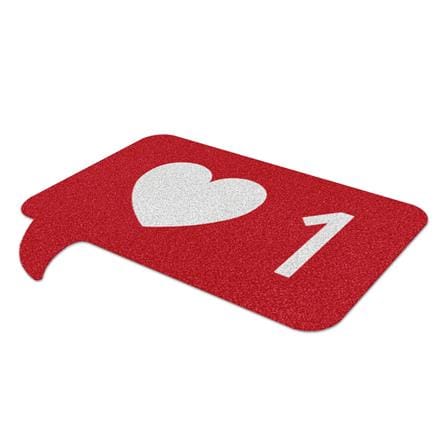 พรมเช็ดเท้าดักฝุ่น PRAW HEART CALLOUT-SH2 75X100 ซม. สีแดง_3