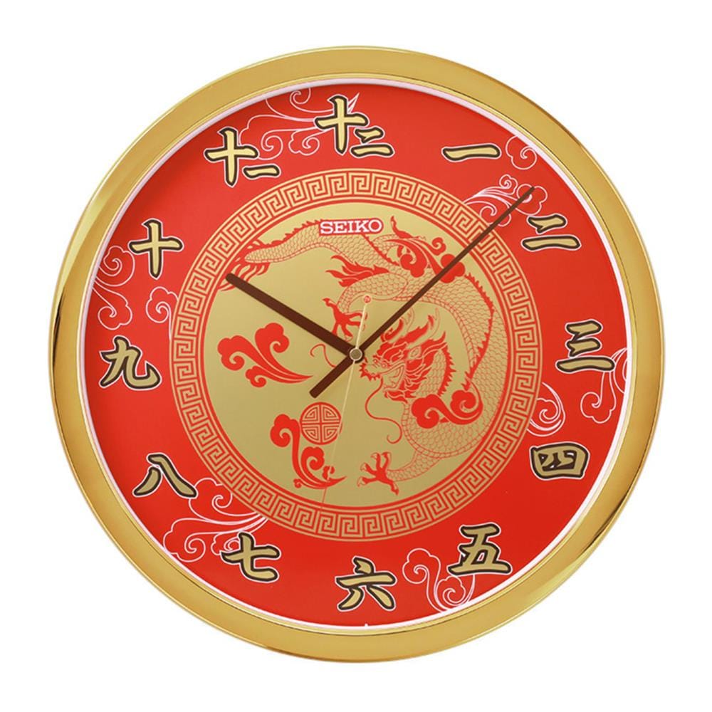 นาฬิกาแขวน SEIKO CLOCKS QXA940F 15.7 นิ้ว สีทอง