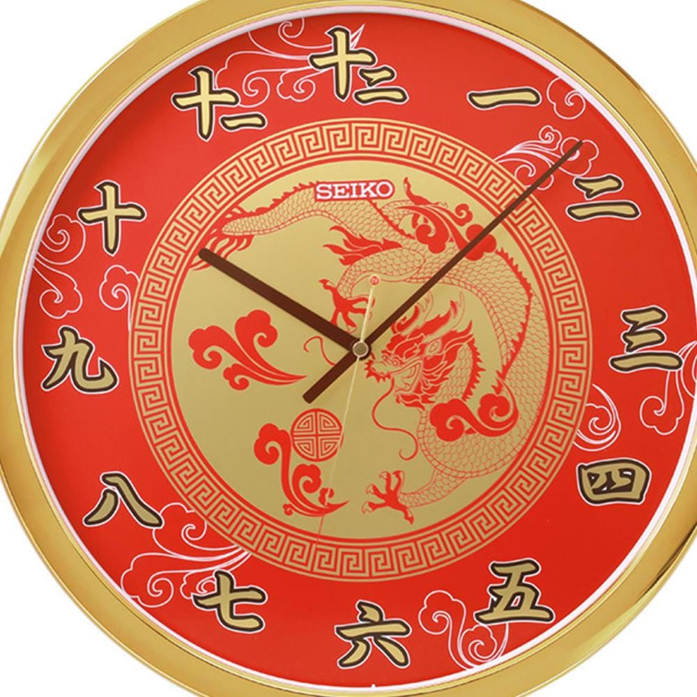 นาฬิกาแขวน SEIKO CLOCKS QXA940F 15.7 นิ้ว สีทอง