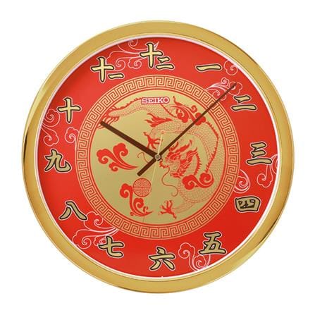 นาฬิกาแขวน SEIKO CLOCKS QXA940F 15.7 นิ้ว สีทอง_0