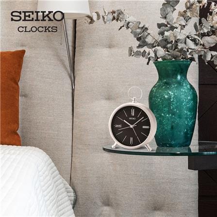 นาฬิกาตั้งโต๊ะ SEIKO CLOCKS QXE063A 4.6X3.9 นิ้ว สีเงิน_2
