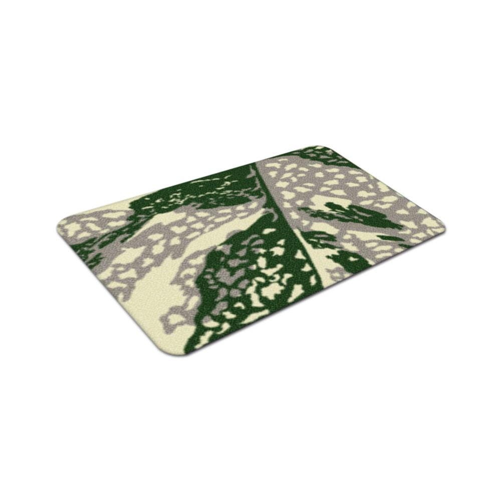 พรมเช็ดเท้าดักฝุ่น PRAW TROPICAL MONSTERA A 50X75 ซม. สีเขียว
