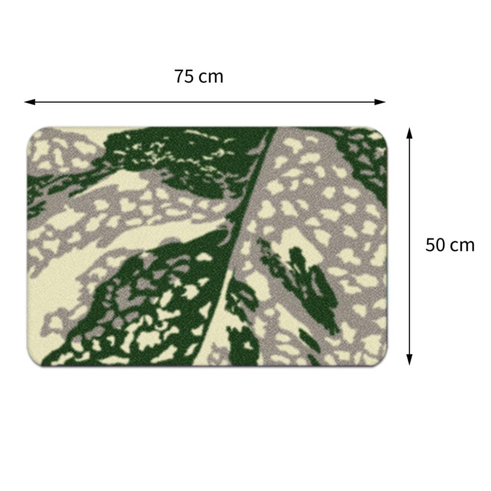 พรมเช็ดเท้าดักฝุ่น PRAW TROPICAL MONSTERA A 50X75 ซม. สีเขียว