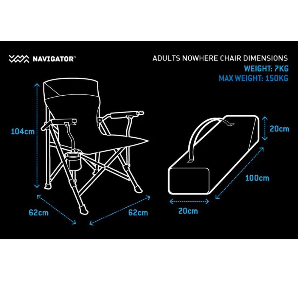 เก้าอี้สนาม NAVIGATOR THE NOWHERE CHAIR สีฟ้า/เทา