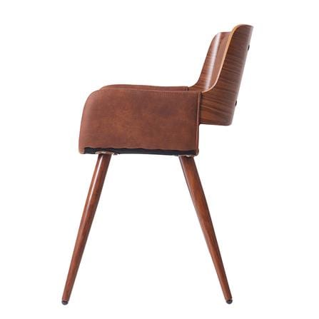 เก้าอี้ห้องอาหาร FURINTREND IVY 5-BROWN PU สีน้ำตาล_2