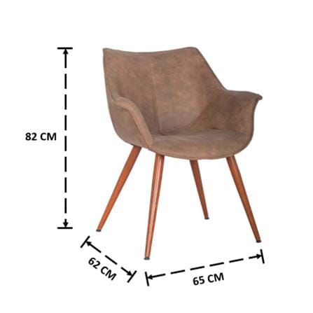 เก้าอี้ห้องอาหาร FURINTREND SEN1 BROWN FABRIC สีน้ำตาล_3