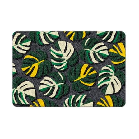 พรมเช็ดเท้าดักฝุ่น PRAW TROPICAL MONSTERA B 50X75 ซม. สีเขียว_0