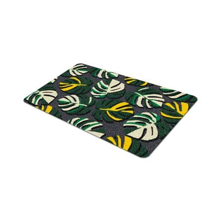 พรมเช็ดเท้าดักฝุ่น PRAW TROPICAL MONSTERA B 50X75 ซม. สีเขียว_3
