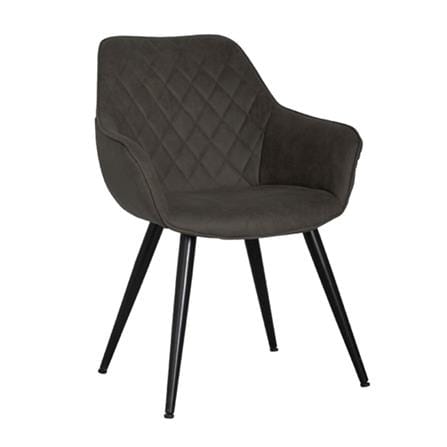 เก้าอี้ห้องอาหาร FURINTREND IVY 4-DARK GREY PU สีเทา_1