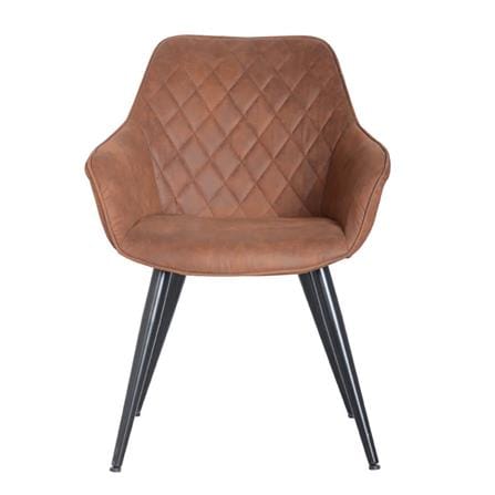 เก้าอี้ห้องอาหาร FURINTREND IVY 4-BROWN PU สีน้ำตาล_1