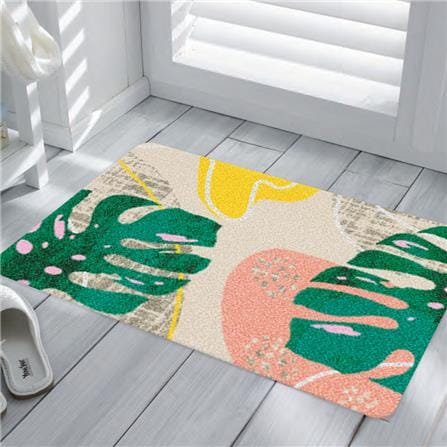 พรมเช็ดเท้าดักฝุ่น PRAW TROPICAL MONSTERA DE/PR237 50X75 ซม. สีเขียว_5
