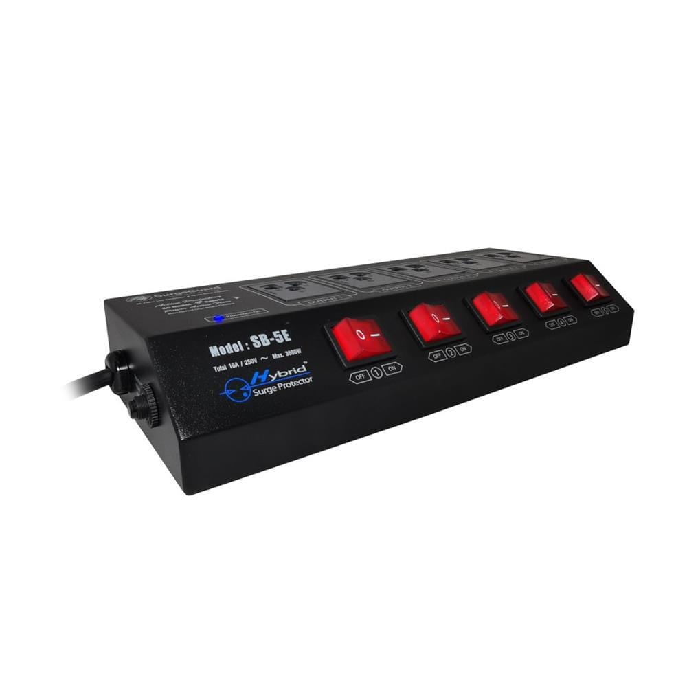 ปลั๊กไฟกันกระชาก 5 ช่อง 5 สวิตช์ SAVE TRONICS SB-5E-TIS 3 เมตร