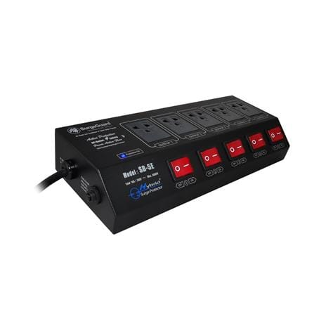 ปลั๊กไฟกันกระชาก 5 ช่อง 5 สวิตช์ SAVE TRONICS SB-5E-TIS 3 เมตร_1