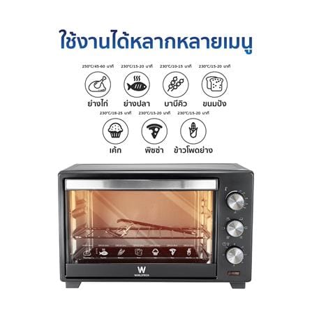 เตาอบเล็กแมนนวล WORLDTECH WT-OV30L สีดำ_3