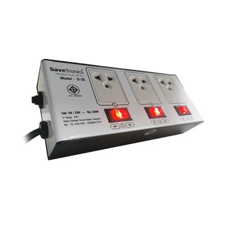 ปลั๊กไฟกันกระชาก 3 ช่อง 3 สวิตช์ SAVE TRONICS D-3E(N)-TIS 3 เมตร_1
