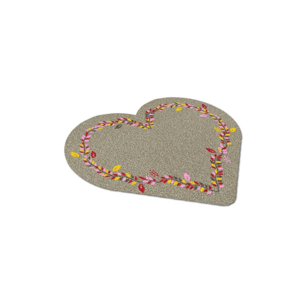 พรมเช็ดเท้าดักฝุ่น PRAW FOLK HEART-SH2 75X87 ซม. สีน้ำตาล