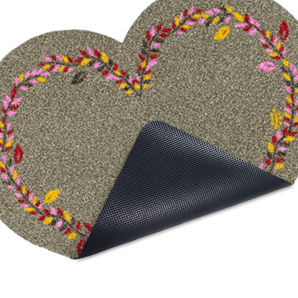 พรมเช็ดเท้าดักฝุ่น PRAW FOLK HEART-SH2 75X87 ซม. สีน้ำตาล