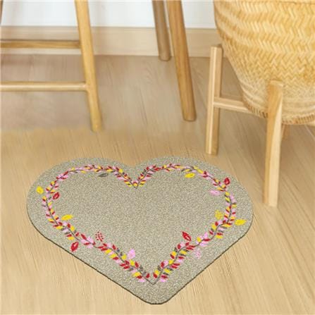 พรมเช็ดเท้าดักฝุ่น PRAW FOLK HEART-SH2 75X87 ซม. สีน้ำตาล_6