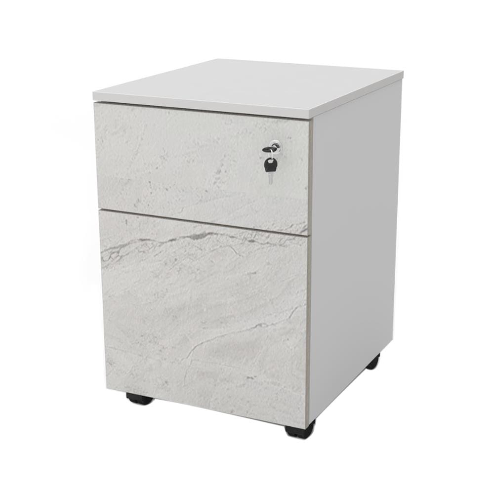 ตู้ลิ้นชัก 2 ลิ้นชัก OFFICEINTREND W-GRANITE 41.5 ซม. สีขาว