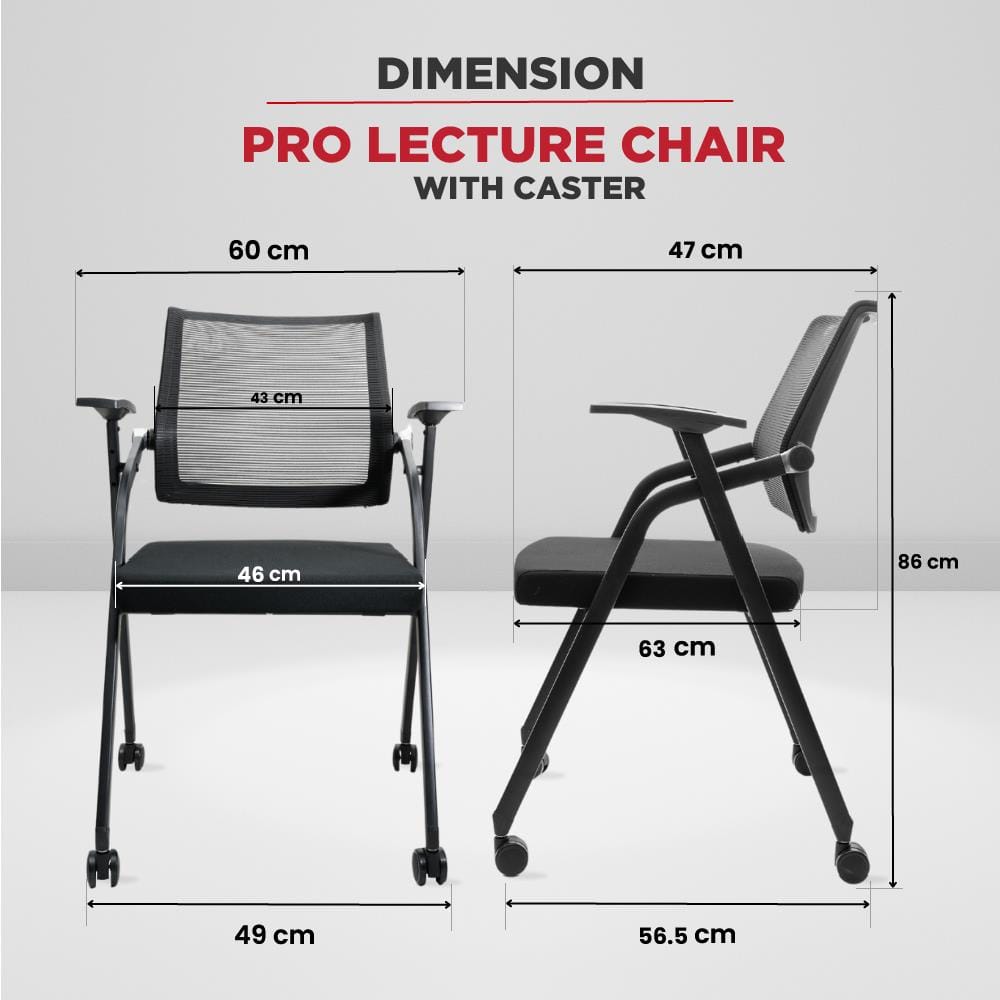 เก้าอี้สำนักงาน OFFICEINTREND PRO LECTURE-CASTERS สีดำ