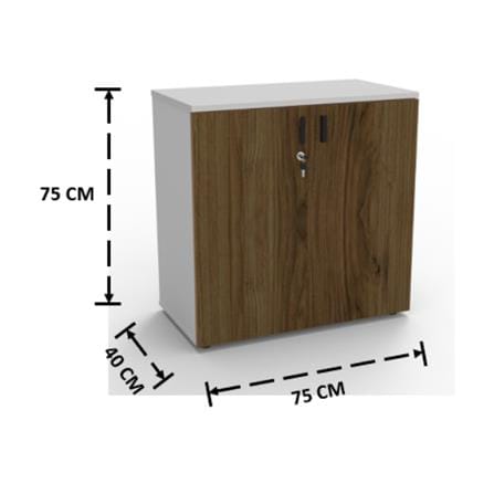 ตู้บานเปิด OFFICEINTREND W-VINTAGE สี VINTAGE OAK/ขาว_2