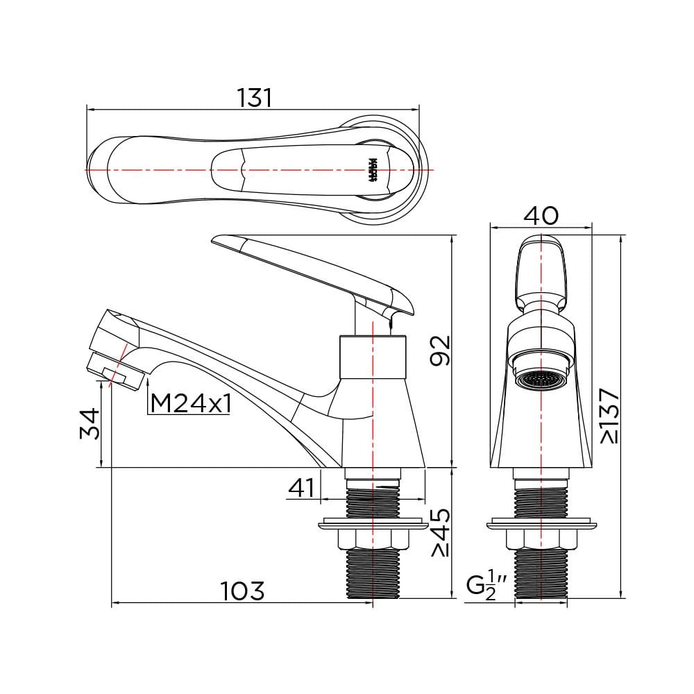 ก๊อกอ่างล้างหน้า KARAT FAUCET KF-48-100A-50