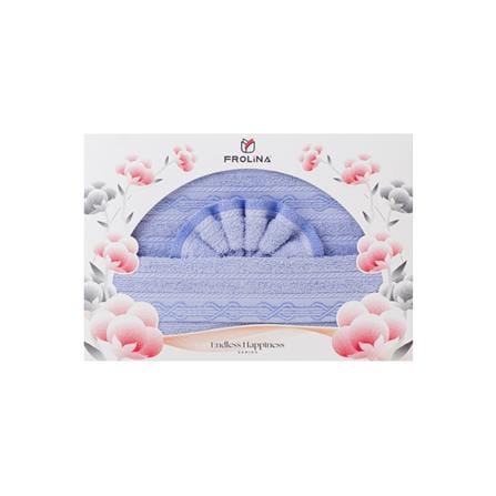 ผ้าขนหนู GIFT SET FROLINA HAPPINESS INFINITY สี BLUE แพ็ก 2 ชิ้น_5