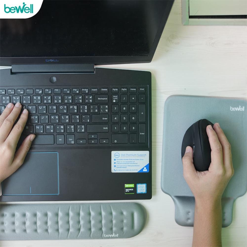 แผ่นรองข้อมือ BEWELL G097172-OF008 สีเทา