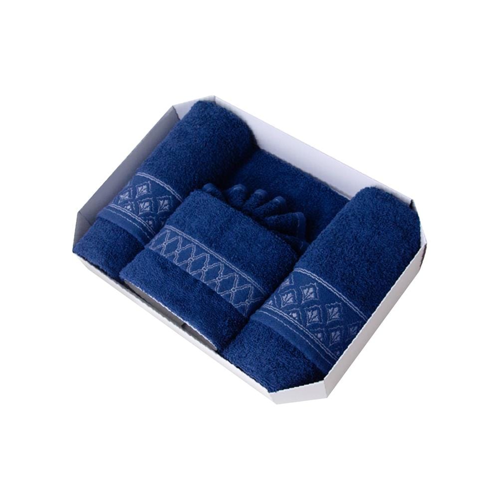 ผ้าขนหนู GIFT SET FROLINA CHARISMA EXQUISITE สี NAVY แพ็ก 2 ชิ้น