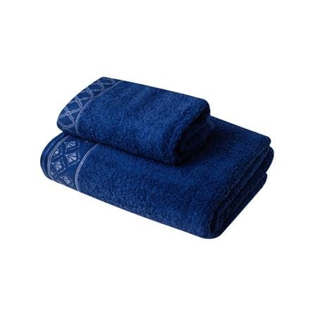 ผ้าขนหนู GIFT SET FROLINA CHARISMA EXQUISITE สี NAVY แพ็ก 2 ชิ้น_0