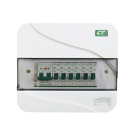 ชุดตู้คอนซูมเมอร์ยูนิต CTU-6 ช่อง เมนกันดูด RCBO 50 แอมป์ CT ELECTRIC_0