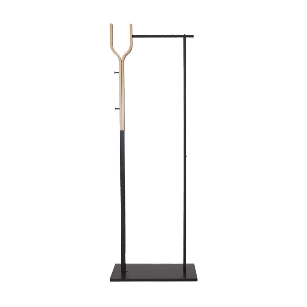 ราวแขวนผ้าพร้อมที่แขวนอเนกประสงค์ PLIM WALNUT 60ซม. สีดำ/วอลนัท