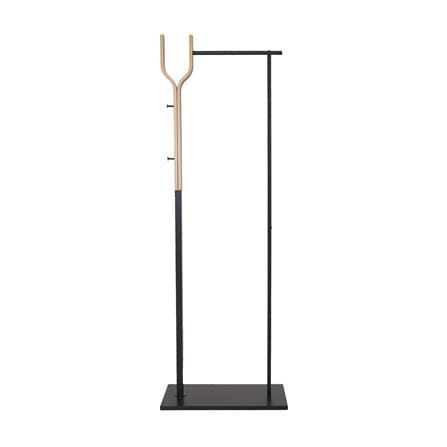ราวแขวนผ้าพร้อมที่แขวนอเนกประสงค์ PLIM WALNUT 60ซม. สีดำ/วอลนัท_2