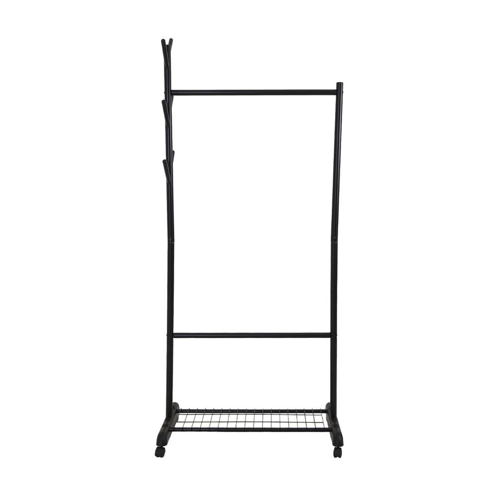 ราวแขวนผ้าพร้อมที่แขวนอเนกประสงค์ PLIM 81X44X185ซม. สีดำ