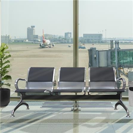 เก้าอี้รับรอง SURE PIPPA CC-313-3 175 ซม. สีเทา/ดำ_4