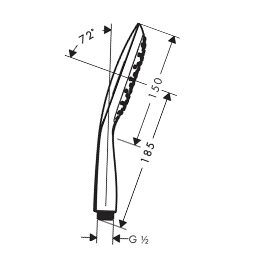 ฝักบัวสายอ่อนเฉพาะหัว 3 ระดับ HANSGROHE HG26550000