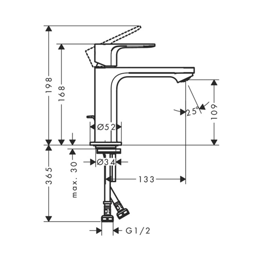 ก๊อกอ่างล้างหน้าผสม HANSGROHE HG72517007