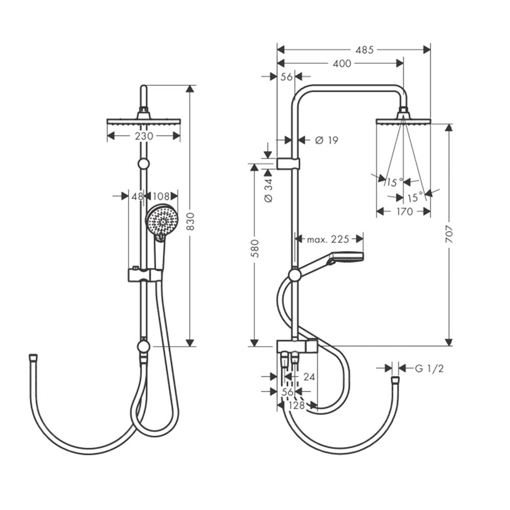 ฝักบัว RAIN SHOWER HANSGROHE HG26282007