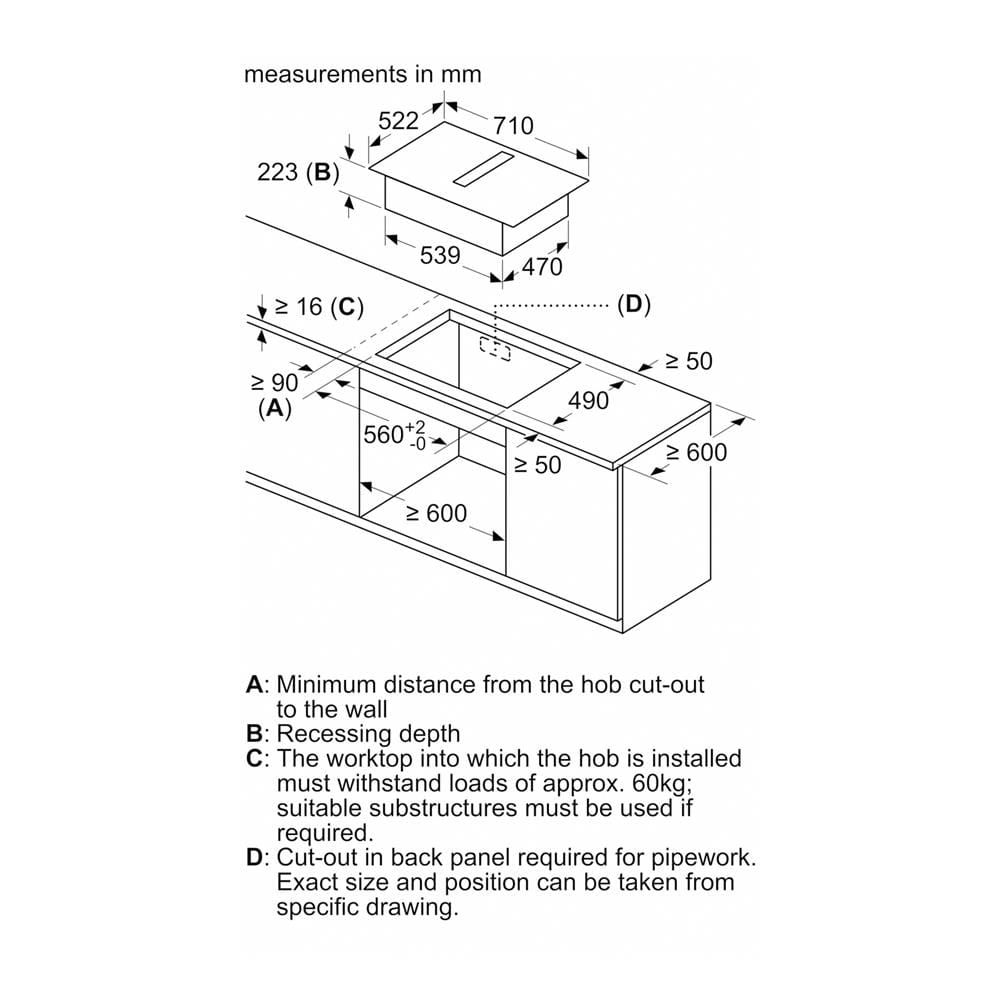 เตาฝังอินดักชั่น BOSCH PVQ731H26E 71 ซม.