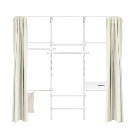 ราวแขวนผ้า TUGU R71PW-BE 240x40x300 ซม. สีขาว (พร้อมชุดผ้าม่านสีเบจ)_0