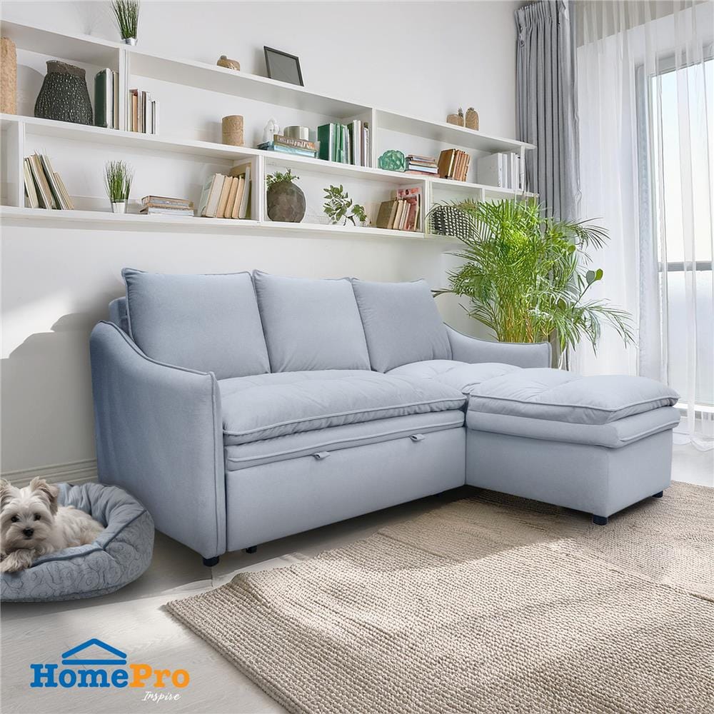 โซฟาเข้ามุมขวา FURDINI MARCEL PET FRIENDLY สีเทา