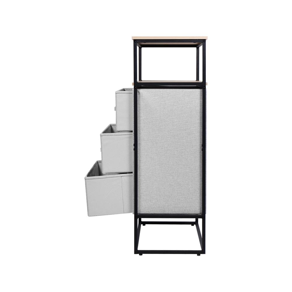 ชั้นลิ้นชักผ้า 3 ชั้น STACKO DIMI 60X34X99.6 ซม. สีเทา